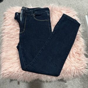 A&F classic dark blue skinny jeans